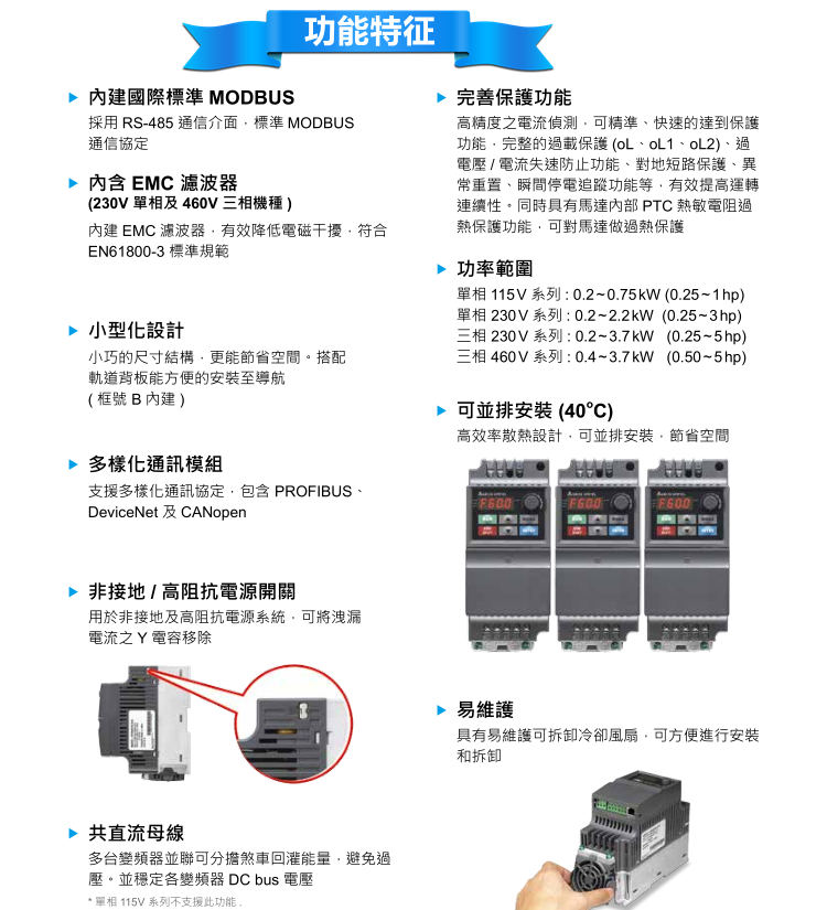 ̨ʸƵVFD-ELϵVFD015EL21W(220v 1.5kw)