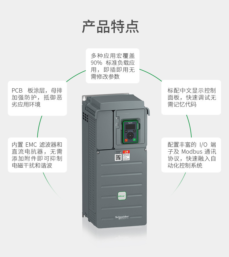 SCHNEIDER/ʩ͵µ ATV610ϵͨñƵ ATV610U07N40.75kW380V