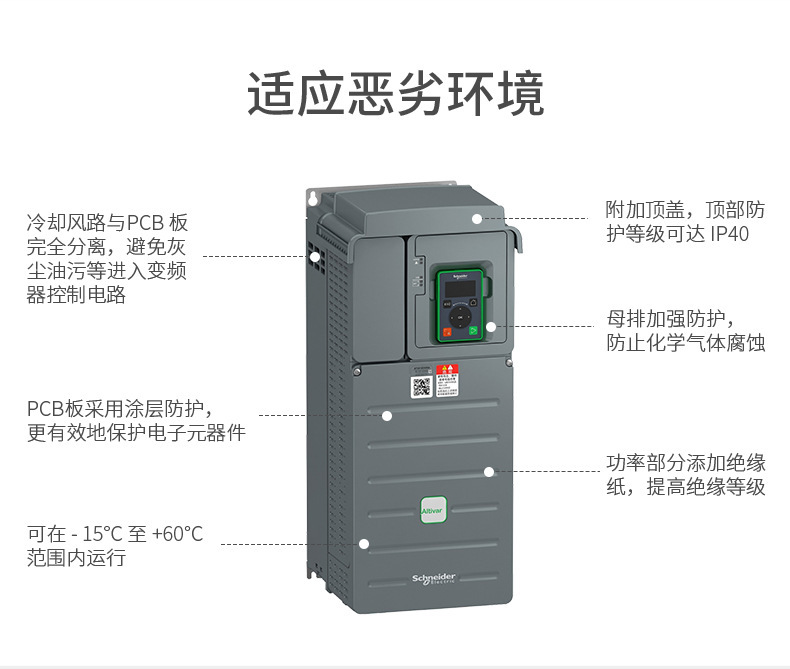 SCHNEIDER/ʩ͵µ ATV610ϵͨñƵ ATV610U07N40.75kW380V