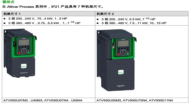 SCHNEIDER/ʩ͵µ ATV930ϵͨñƵ ATV930D75N4 75kW(380-480V)